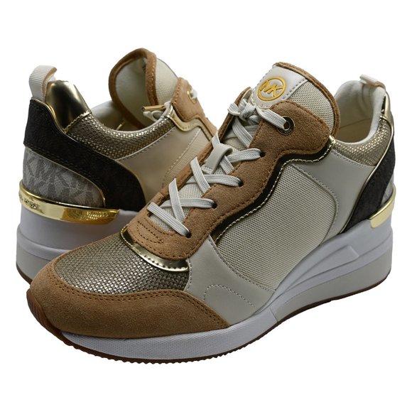 Michael Kors CRISTA Suede and Metallic Canvas - Picture 1 of 7